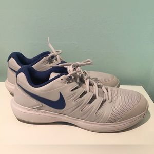 Nike Air Zoom Prestige HC Mens Tennis 12.5 Gray Blue Used